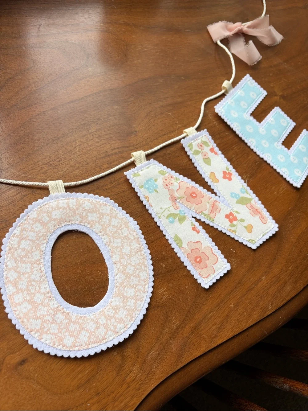 Handmade Keepsake “One” Felt Letter Banner - First Birthday Decoration